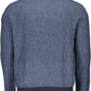 Eco-Conscious Blue Half-Zip Sweater