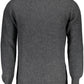 Chic Gray Wool Sweater with Classic Logo