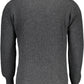 Chic Gray Wool Sweater with Classic Logo
