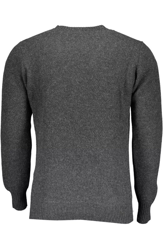 Elegant Wool-Blend Men's Gray Sweater