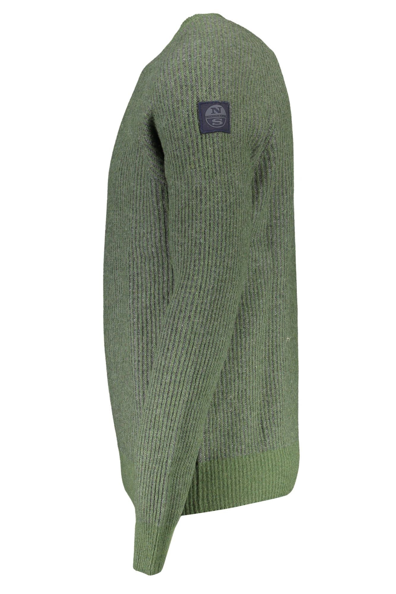 Eco-Conscious Wool-Blend Green Sweater