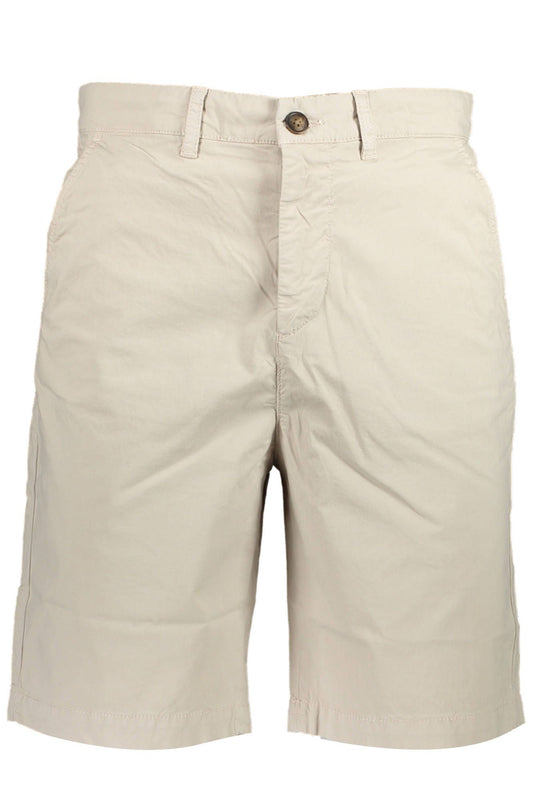 Beige Organic Cotton Bermuda Shorts