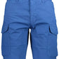 Chic Blue Bermuda Shorts With Logo Detail