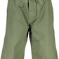 Chic Green Bermuda Shorts with Elastic Waist