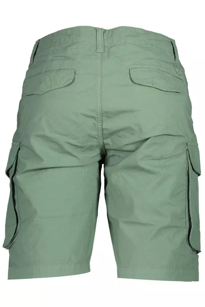 Green Regular Fit Bermuda Trousers