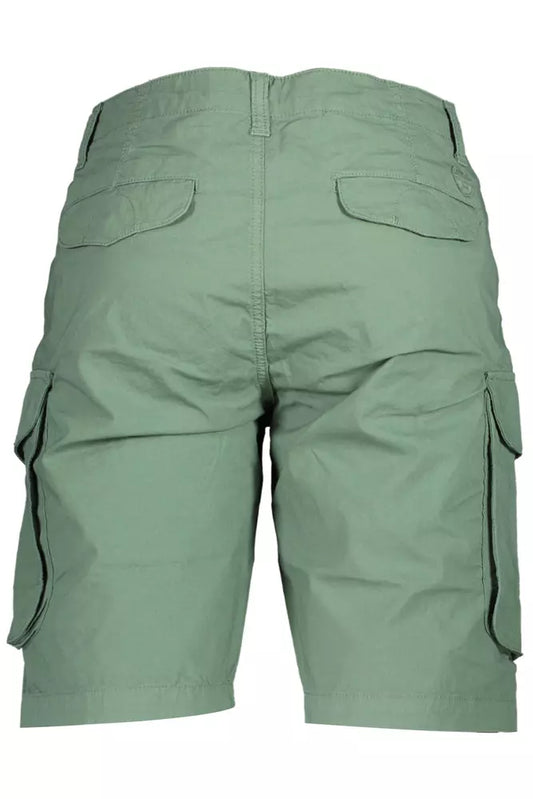 Green Regular Fit Bermuda Trousers