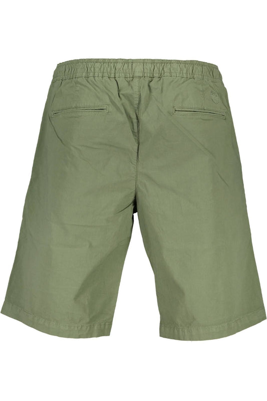 Chic Green Bermuda Shorts with Elastic Waist