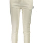 Elegant White Sporty Trousers with Ankle Cuffs
