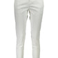 Chic White Organic Cotton Trousers