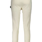 Elegant White Sporty Trousers with Ankle Cuffs