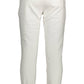 Elegant White Cotton Sport Trousers