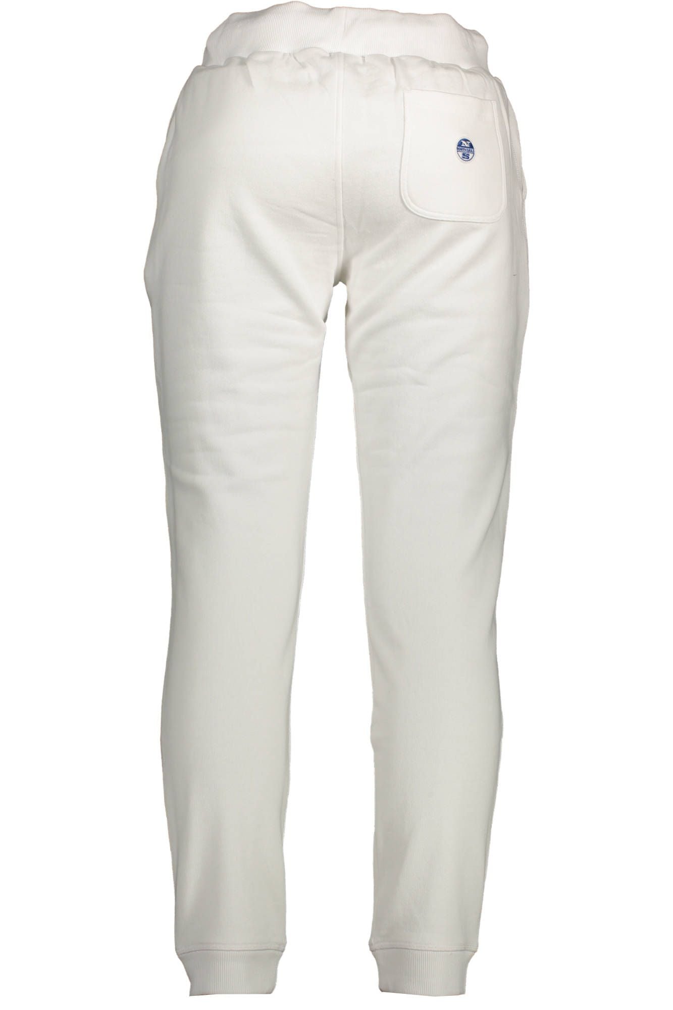 Elegant White Cotton Sport Trousers