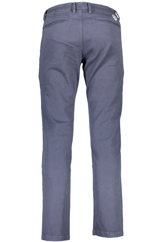 Chic Navy Blue Stretch Chinos for Men