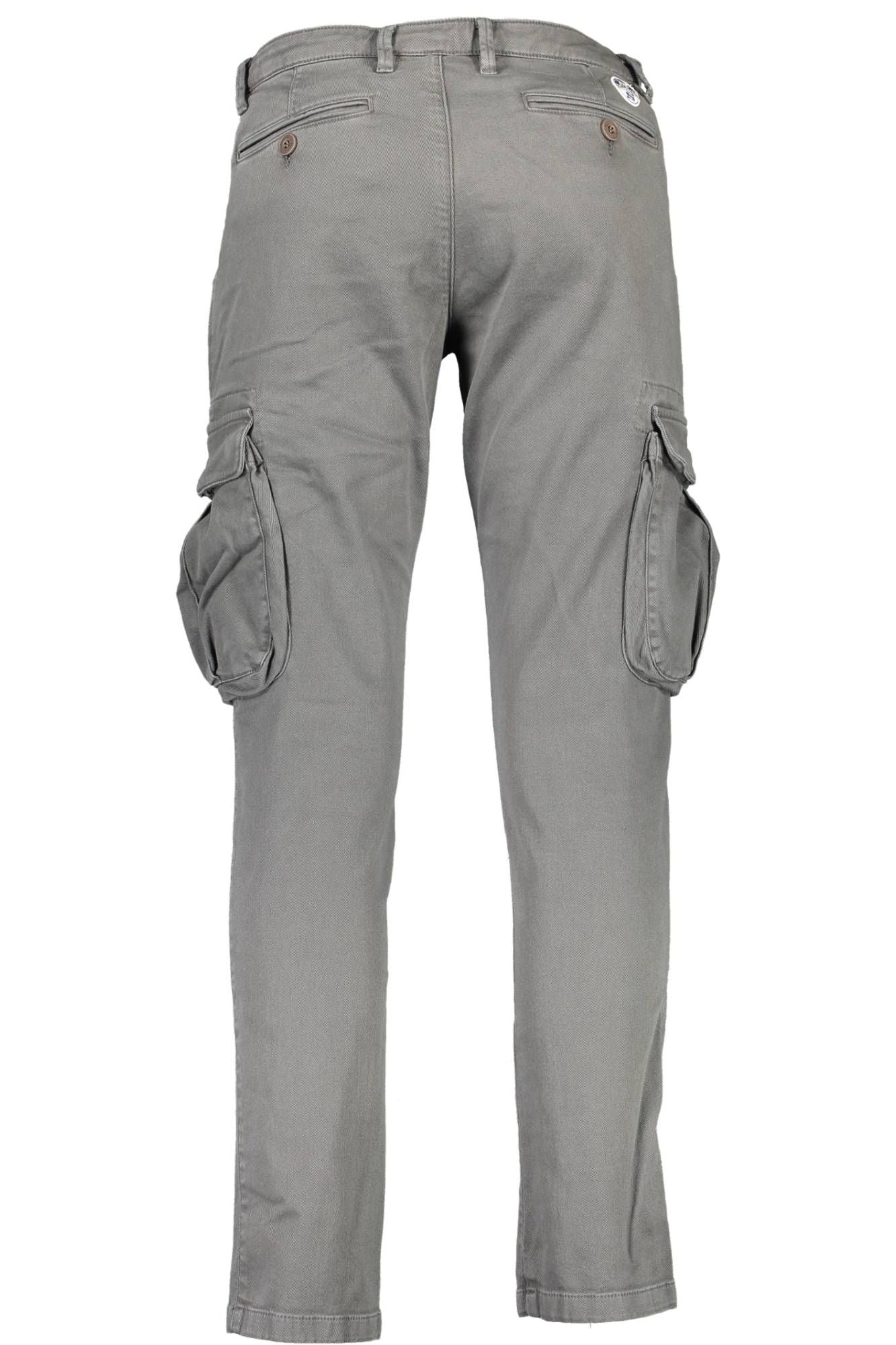 Chic Gray Cotton Trousers for the Modern Man