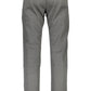 Sleek Gray Cotton-Blend Trousers
