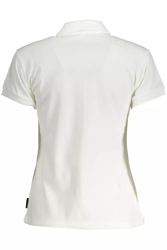 Chic White Short Sleeve Polo Elegance