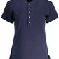 Elegant Short Sleeve Polo Shirt in Blue