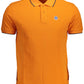 Chic Orange Contrast Detail Polo Shirt