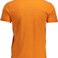 Chic Orange Cotton Polo with Classic Logo