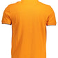 Chic Orange Contrast Detail Polo Shirt