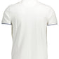 Chic White Contrast Detail Polo Shirt