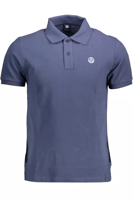 Elegant Blue Short-Sleeved Polo Perfection