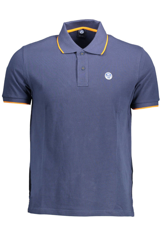 Chic Blue Polo with Contrast Detailing