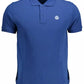 Chic Blue Short-Sleeved Polo for Sophisticated Style