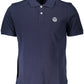 Chic Blue Cotton Polo with Logo Detail
