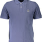 Elegant Short-Sleeved Polo in Sapphire Blue