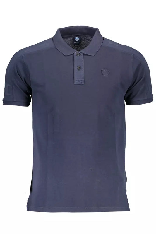 Chic Blue Short-Sleeved Polo for Men