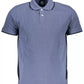 Elevated Casual Blue Polo with Contrasting Details