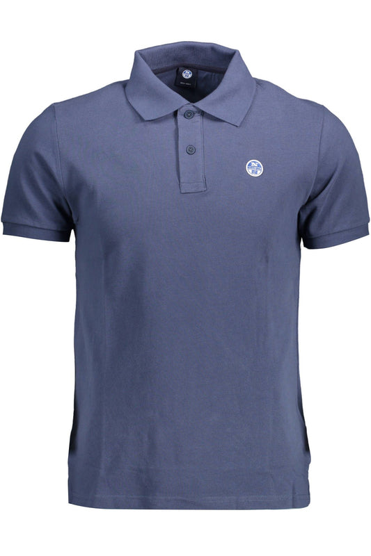 Elegant Blue Cotton Polo Shirt