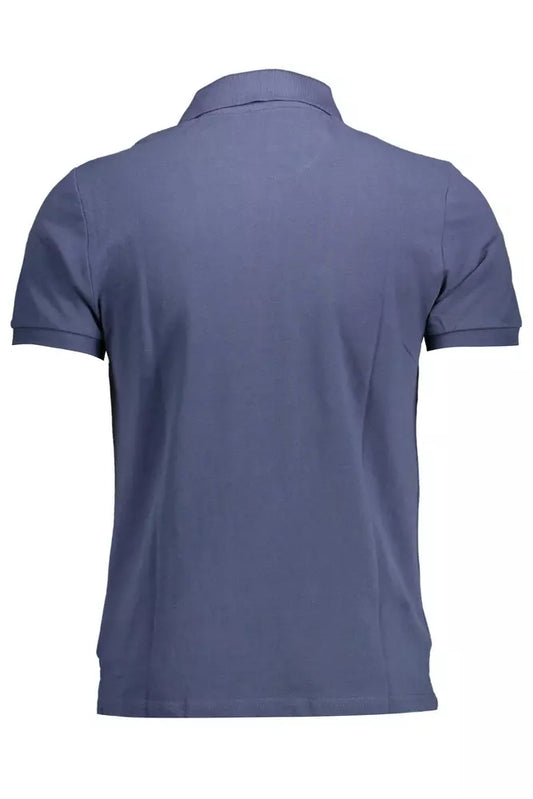 Elegant Blue Short-Sleeved Polo Perfection
