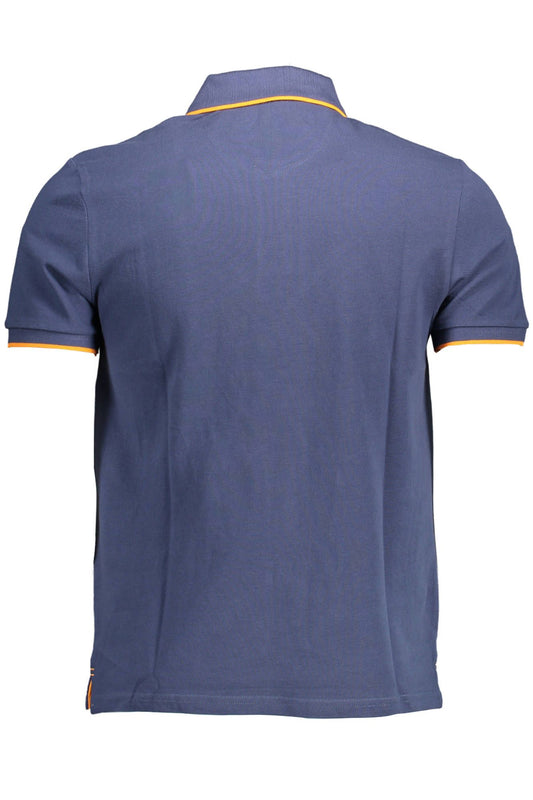 Chic Blue Polo with Contrast Detailing