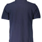Chic Blue Cotton Polo with Logo Detail