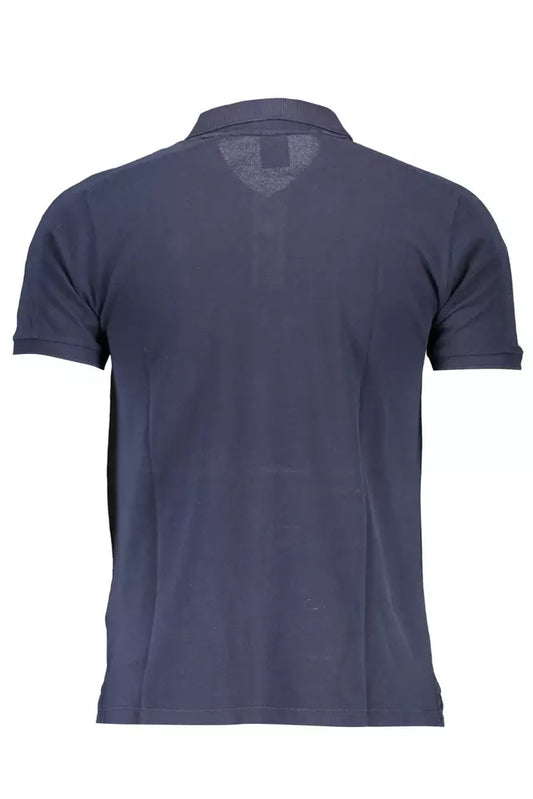 Chic Blue Short-Sleeved Polo for Men