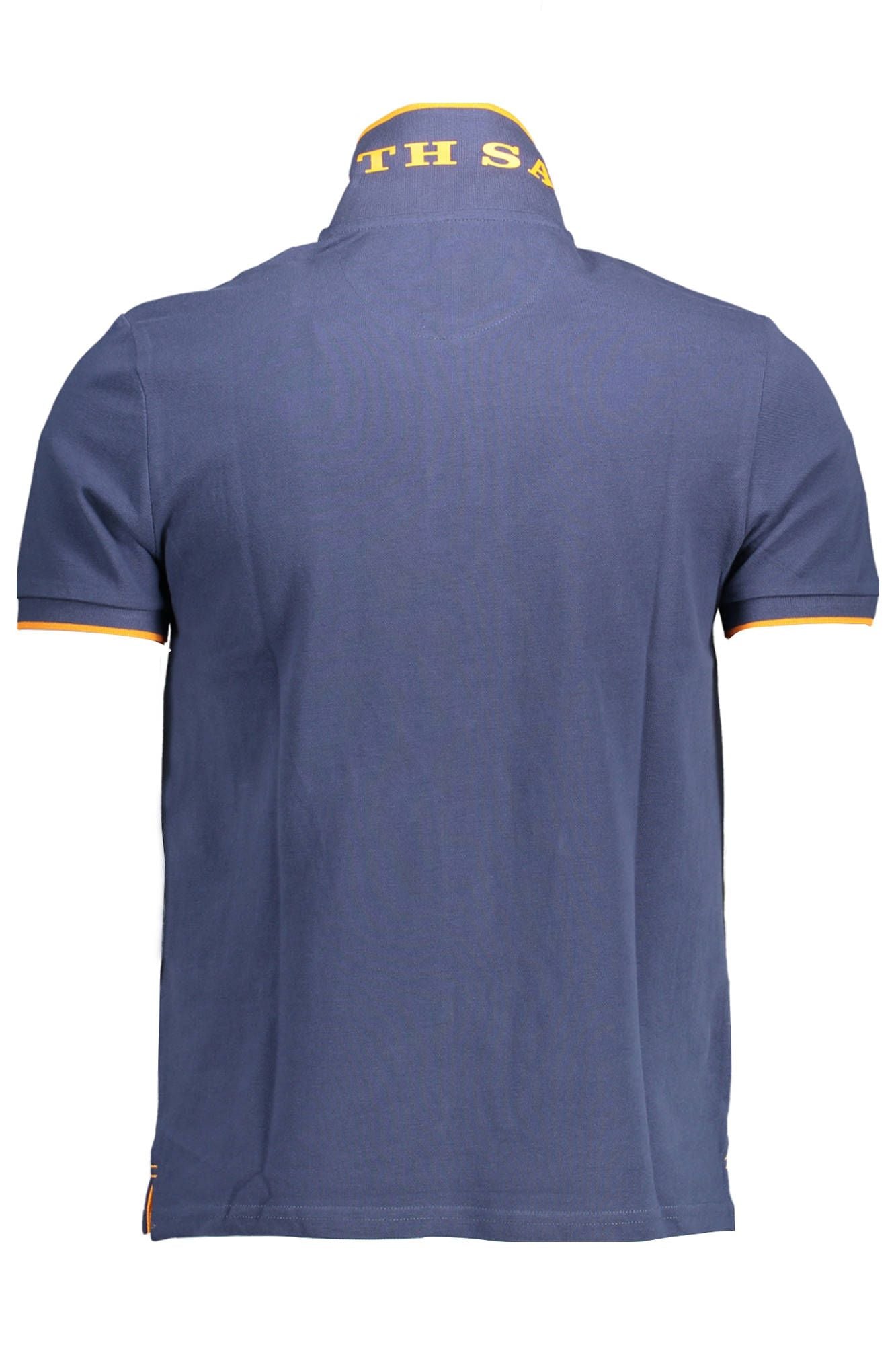 Chic Blue Polo with Contrast Detailing