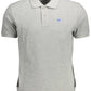Sleek Gray Natural Fiber Polo Shirt