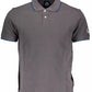 Elegant Gray Short-Sleeved Polo Shirt