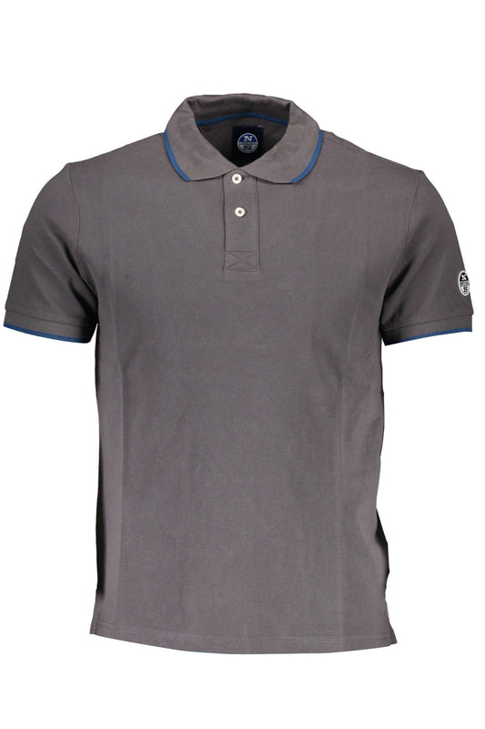 Sail High Seas in Style: Gray Cotton Polo