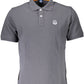 Sleek Gray Short-Sleeved Polo Shirt
