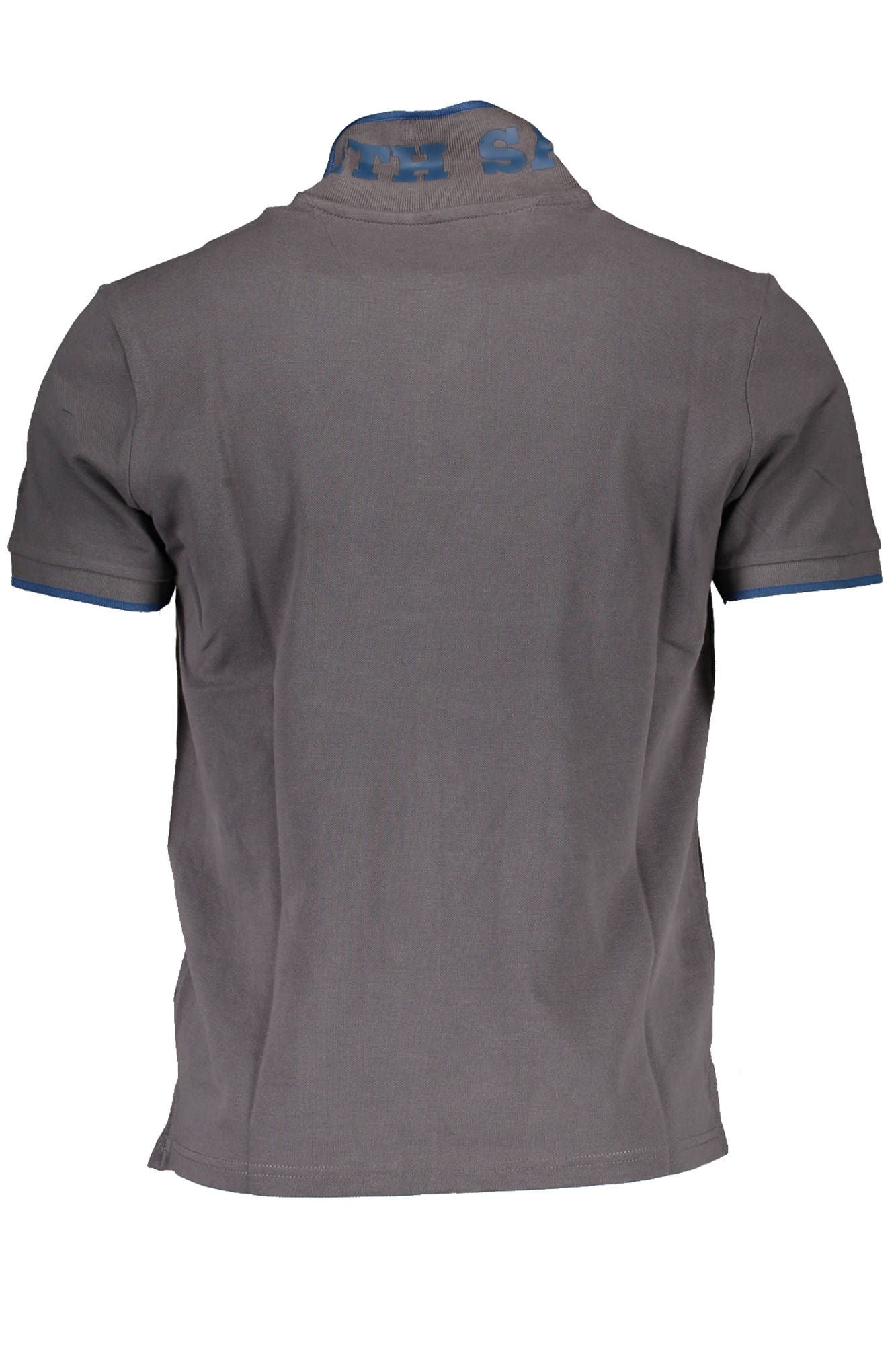 Sail High Seas in Style: Gray Cotton Polo