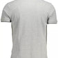 Elegant Gray Contrast Detail Polo Shirt