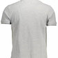 Elegant Gray Contrast Detail Polo Shirt