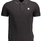 Sleek Black Polo with Contrasting Details