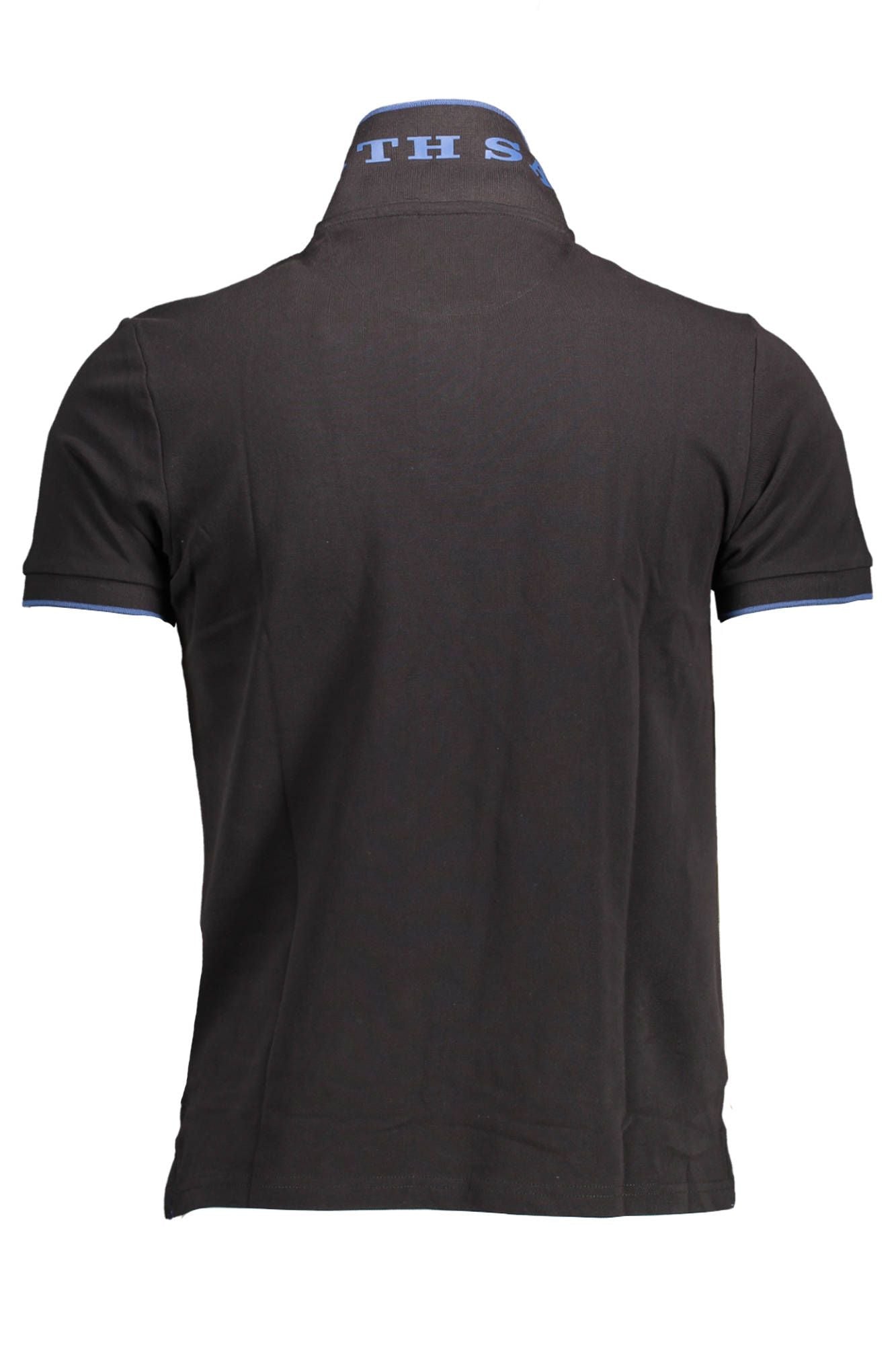 Sleek Black Polo with Contrasting Details