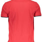 Chic Red Contrast-Detail Polo Shirt