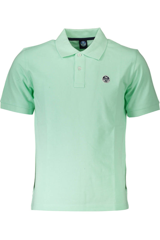 Chic Short-Sleeved Green Polo Shirt