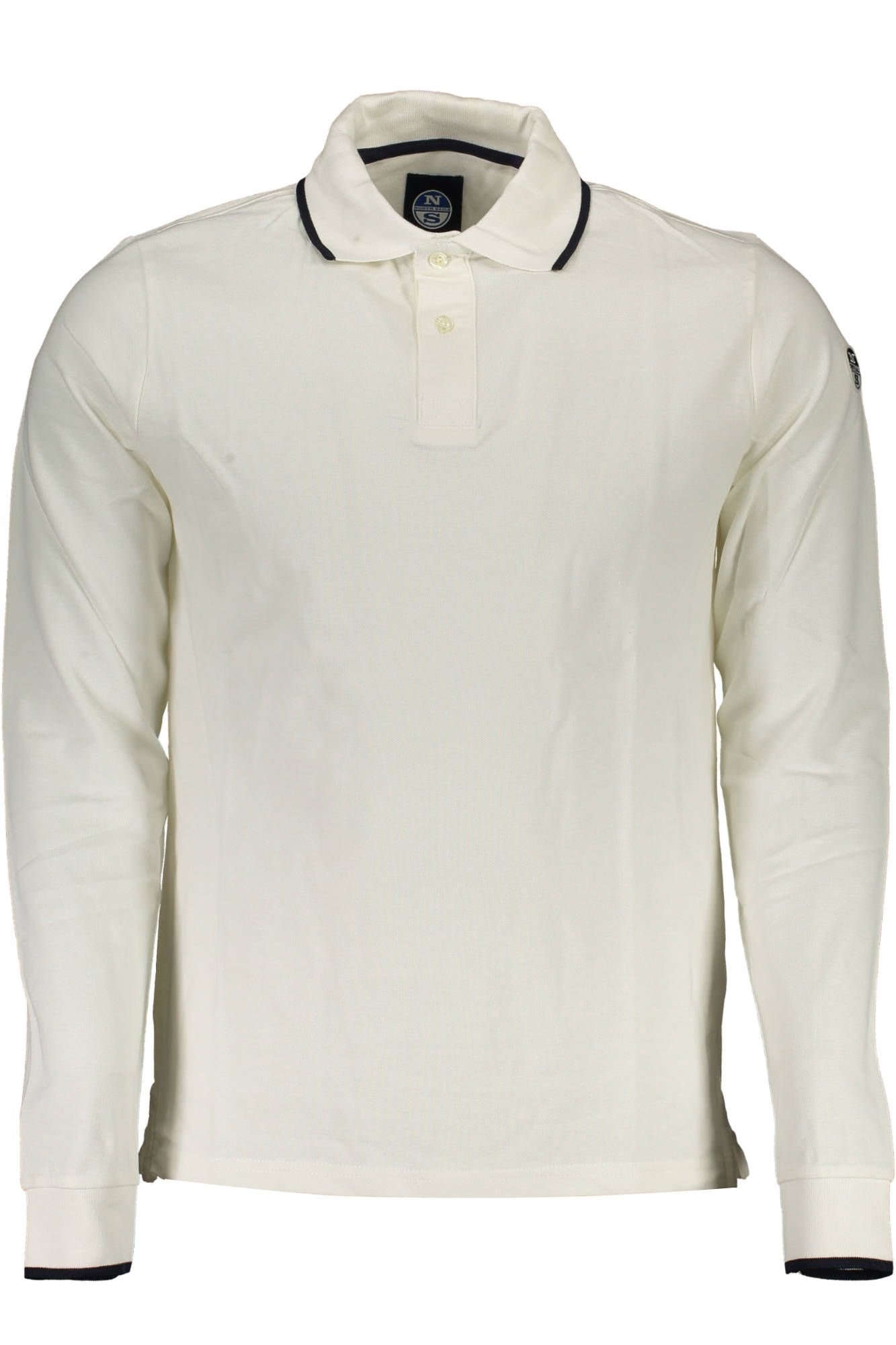 Elegant White Polo with Contrasting Accents